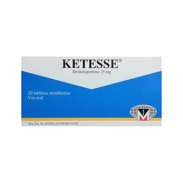 Ketesse Dexketoprofeno 25 Mg Menarini Caja X 20 Tabletas