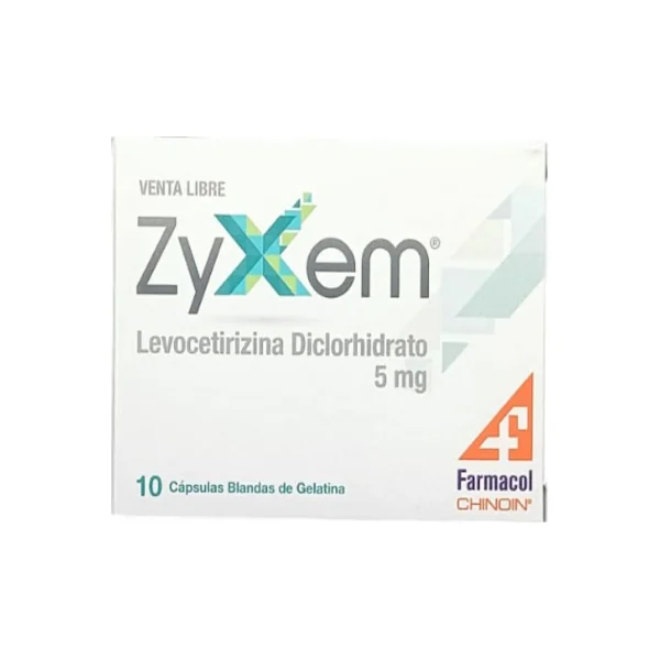 Zyxem Levocetirizina 5Mg Farmacol Caja X 10 Cápsulas