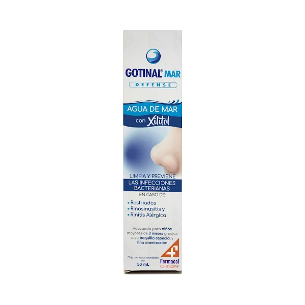 Gotinal Mar Defense Agua De Mar Xilitol Farmacol Frasco X 50 Ml