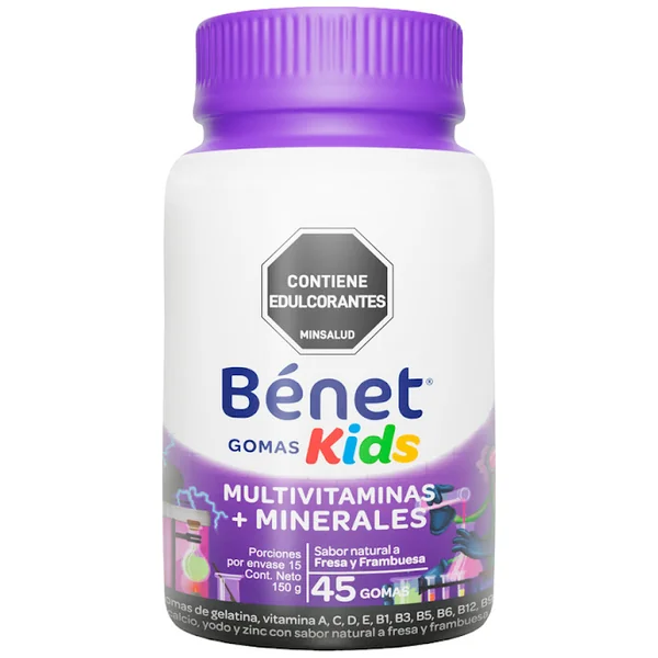 Benet Kids Gomas Multivitaminas + Minerales 150 gr x 45 und