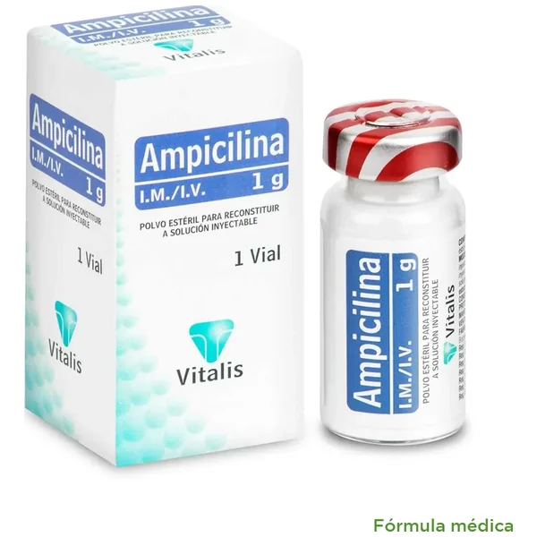 Ampollaicilina 1Gr Polvov InyecTabletasle Cajas X 1Vial Vitalis