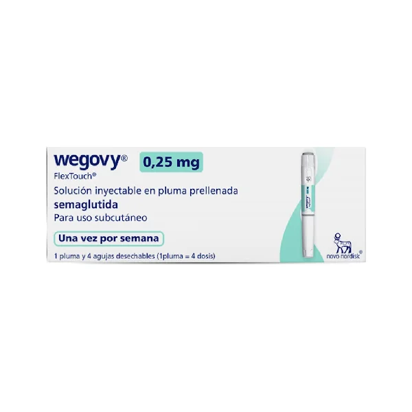 Wegovy Semaglutida 0,25mg Pluma Prellenada Caja x 1 Und