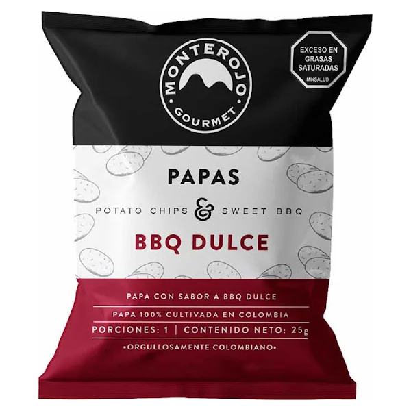 Papas Monterojo BBQ Dulce x 25 gr