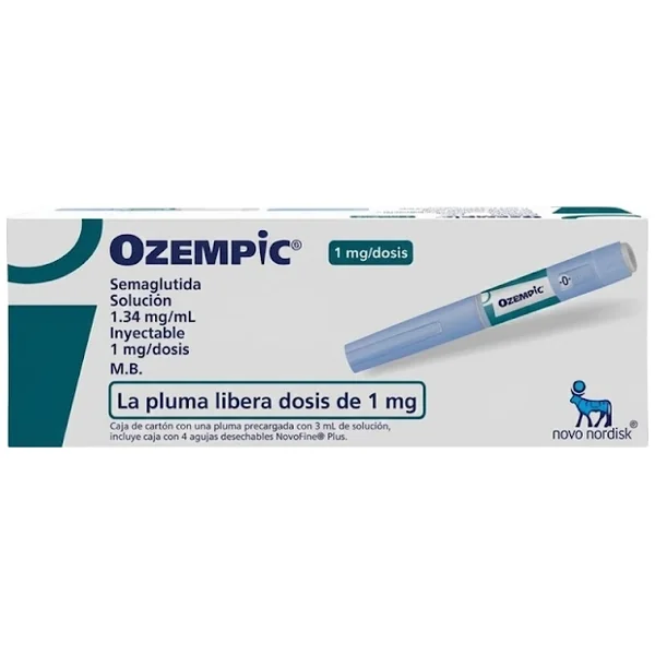 Ozempic Semaglutida 1 Mg Novo Nordisk Solución Inyectable Caja X 1 Pluma