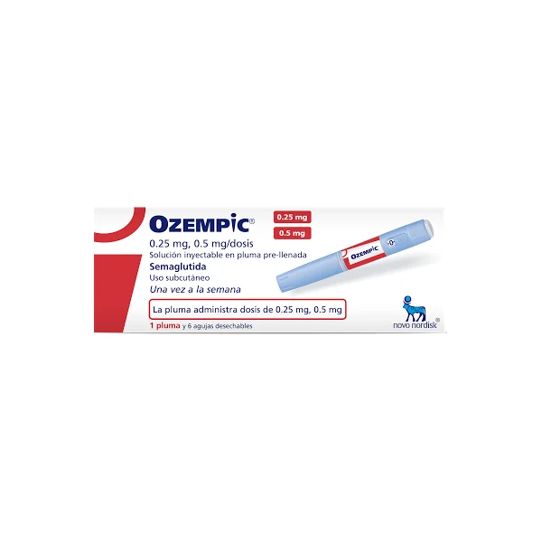 Ozempic Semaglutida 0.25 Mg/0.5mg Caja X 1 Pluma