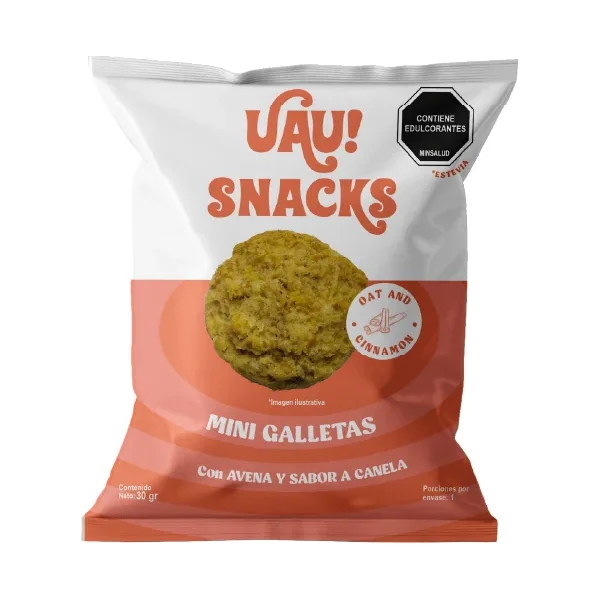 Galleta UAU Mini Canela Bolsa X 30 GR
