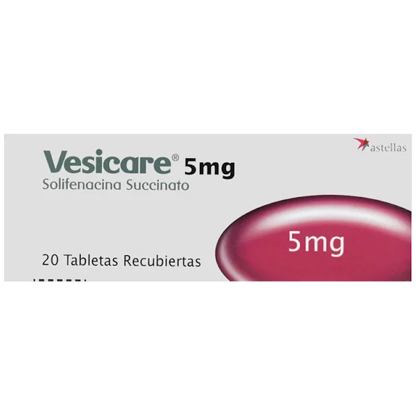 Vesicare Solifenacina Succinato 5 Mg Axon Caja X 20 Tabletas