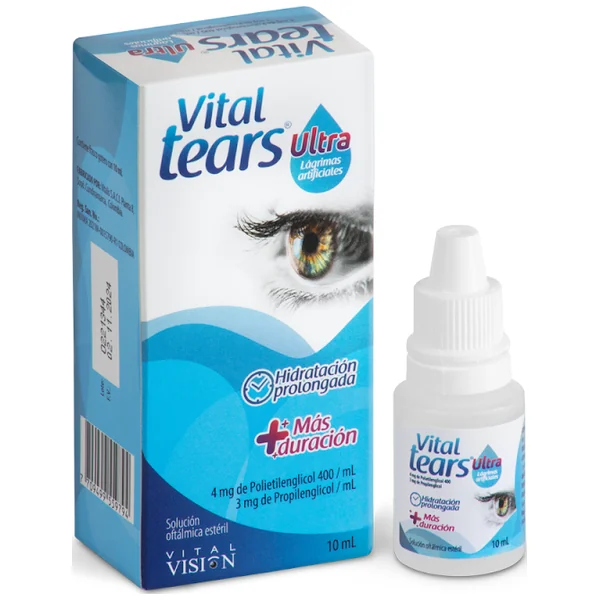 Vital Tears Ultra Polietilenglicol + Propilenglicol 4Mg/3mg Vital Vision Frasco X 10 Ml
