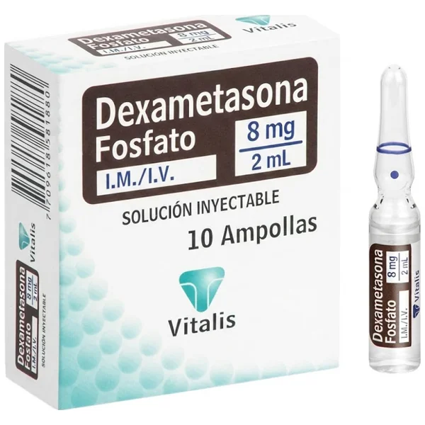 Dexametasona 8Mg/2ml Vitalis Caja X 10 Ampollas