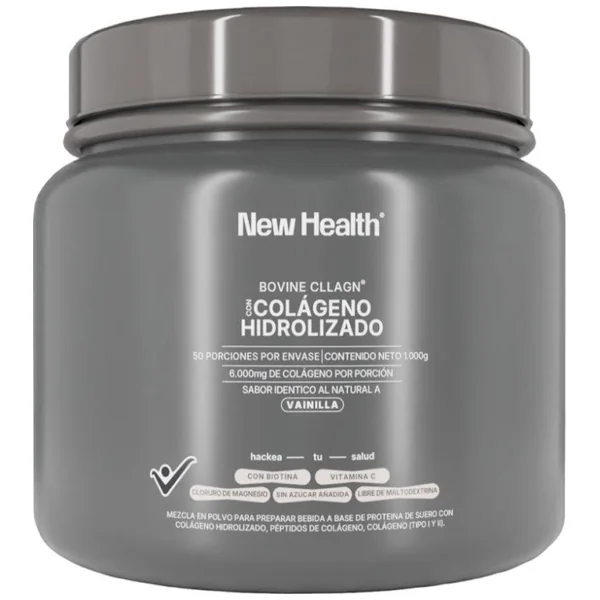 Colágeno Hidrolizado Vainilla Newhealth Tarro X 1000Gr X 1 Und