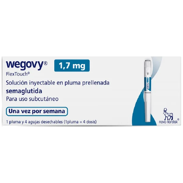 Wegovy Semaglutida 1,7 mg Novo Nordisk Pluma Prellenada Caja x 1 und