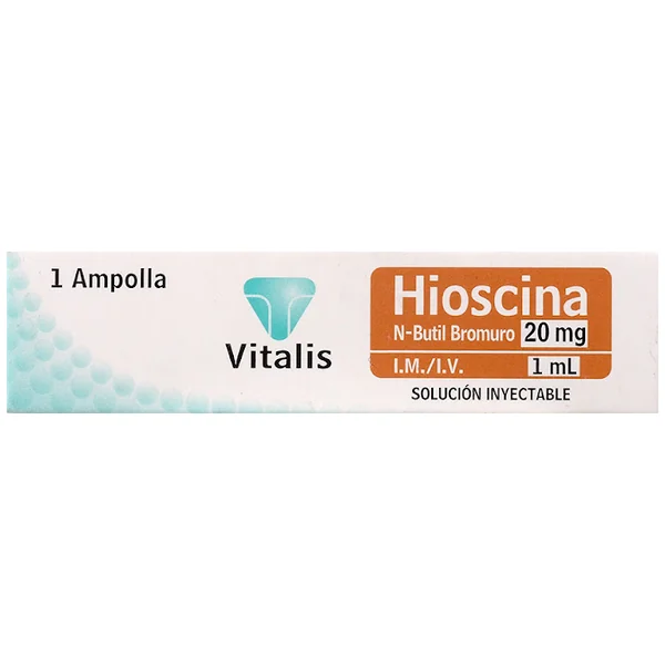 Hioscina 20Mg/1ml Vitalis Caja X 1 Ampolla