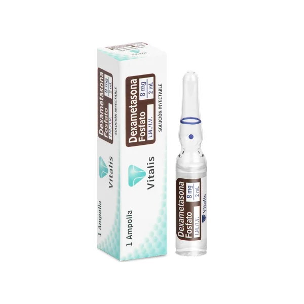 Dexametasona Fosfato 8 Mg/2ml Vitalis Caja X 1 Ampolla