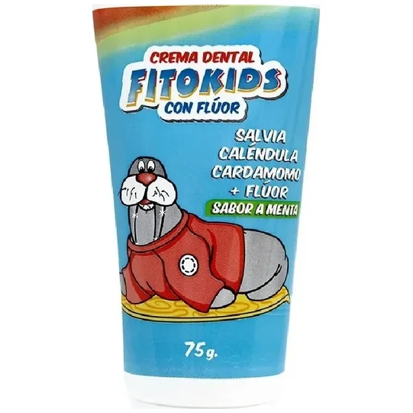 Crema Dental Fitokids Con Fluor Tubo 75Gr Menta
