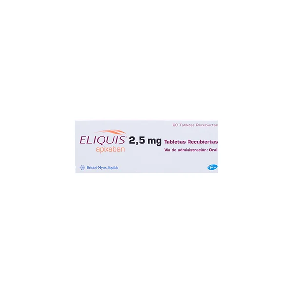 Eliquis Apixaban 2.5 Mg X 60 Tabl