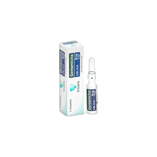 Gentamicina 40 Mg/1ml Vitalis Caja X 1 AMP
