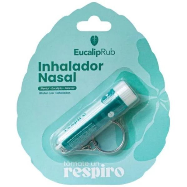 Inhalador nasal Menta eucalipto Stick llavero EUCALIPRUB INHALADOR NASAL TIPO STICK LLAVERO x 1