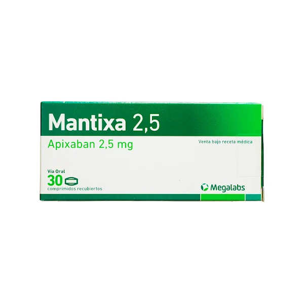 Mantixa Apixaban 2,5mg Megalabs Caja x 30 Comprimidos