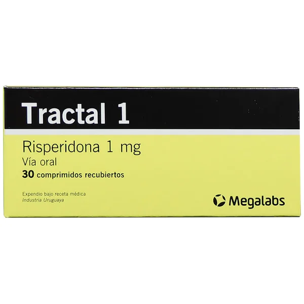 Tractal 1 Roemmers Risperidona 1Mg Caja X 30 Comprimidos Recubiertos