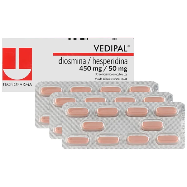 Vedipal Diosmina + Hesperidina 450Mg/50mg Tecnofarma Caja X 30 Comprimidos