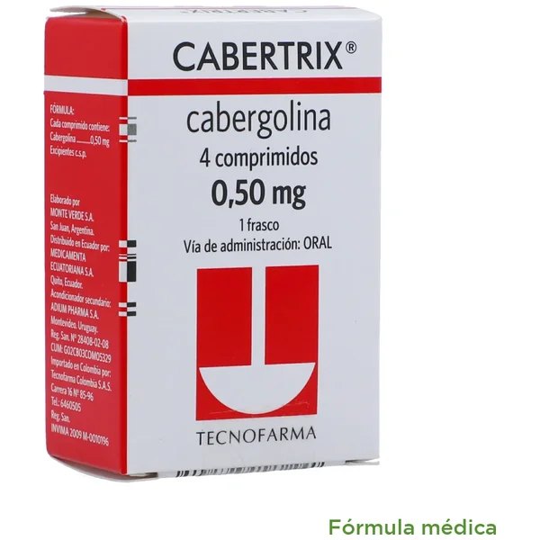 Cabertrix 0.5Mg Tabletas Frasco X 4
