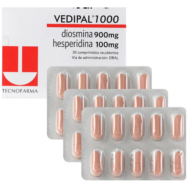 Vedipal 1000Mg Caja X 30 Tabletas Diosmina Hesperidina