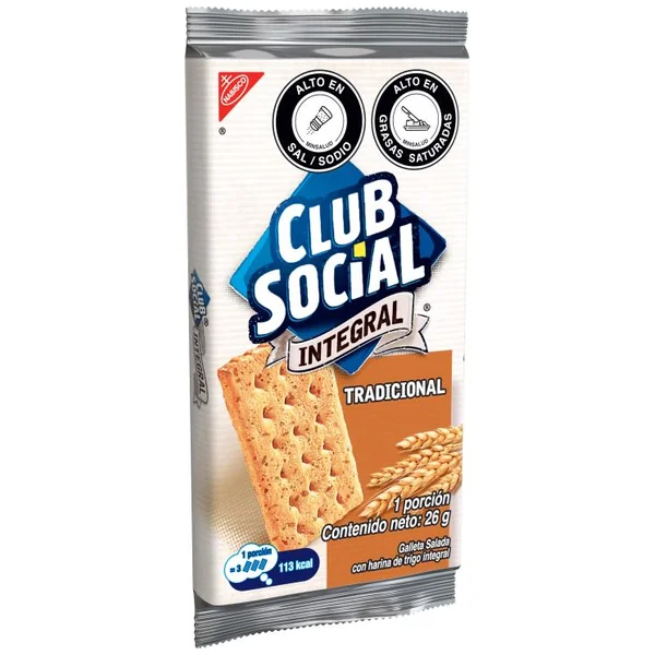 Galletas Club Social Integral Saladas Paquete X 26 Gr