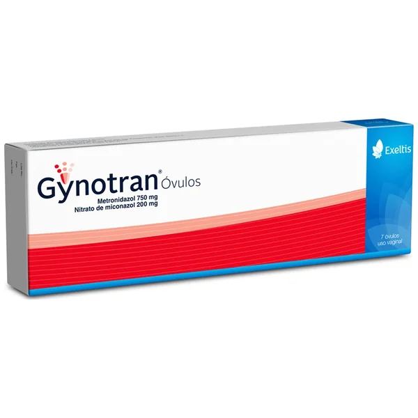 Gynotran Óvulos Uso Vaginal 750Mg+200Mg Caja X 7