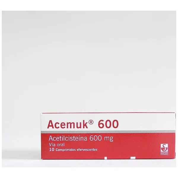 Acemuk Acetilcisteína 600 Mg Siegfried Caja X 10 Comprimidos