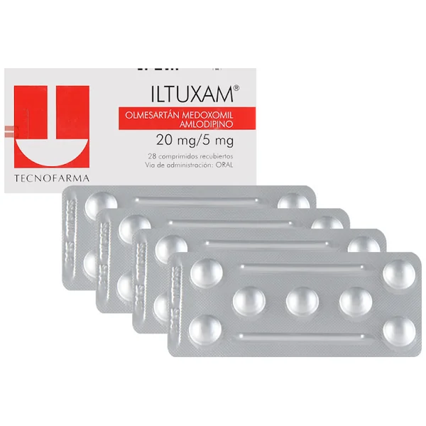 Iltuxam Olmesartán Medoxomil + Amlodipino 20Mg/5mg Tecnofarma Caja X 28 Comprimidos