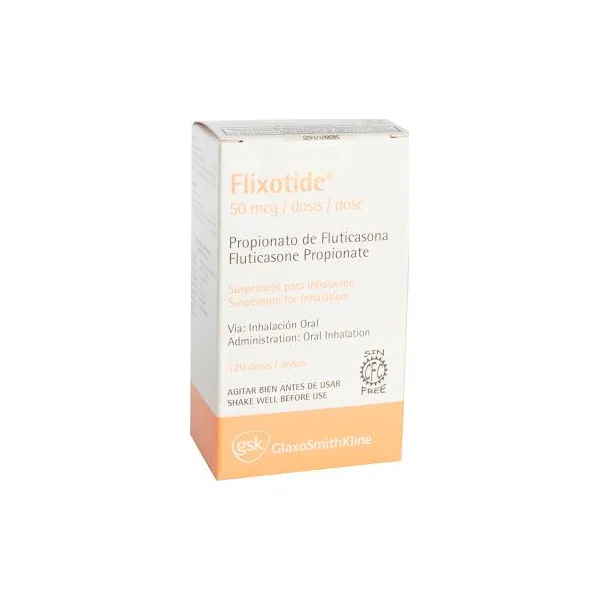 Flixotide Propionato De Fluticasona 50 Mcg Gsk Inhalador X 120 Dosis