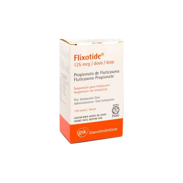 Flixotide Propionato De Fluticasona 125 Mcg GSK Inhalador X 120 Dosis
