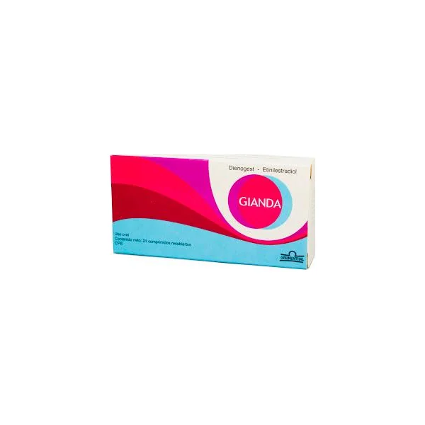 Gianda Dienogest + Etinilestradiol 2Mg/0.03mg Grunenthal Caja X 21 Compuestos
