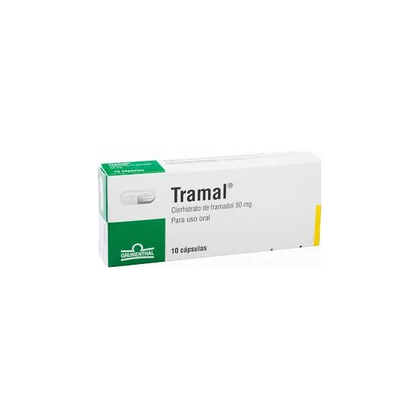 Tramal Clorhidrato De Tramadol 50 Mg Grunenthal Caja X 10 Cápsulas