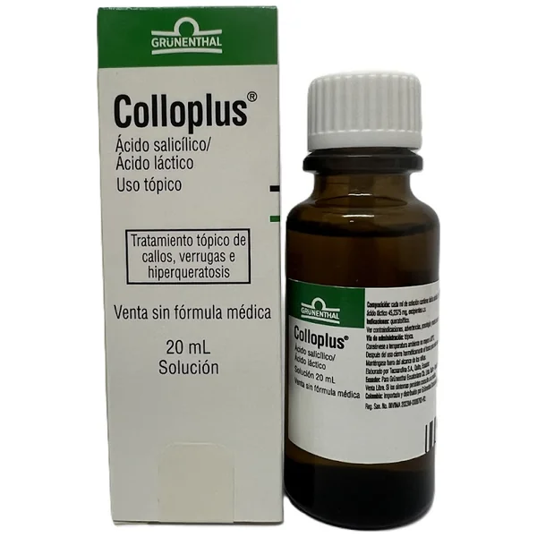 Colloplus Acido Salicilico / Acido Lactico Grunenthal Tratamiento Topico Caja x 20 ml
