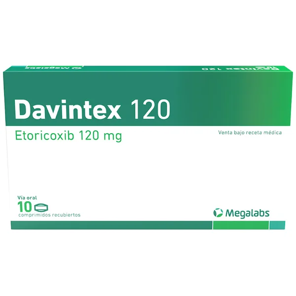 Davintex 120 Etoricoxib 120 Mg Megalabs Caja X 10 Comprimidos