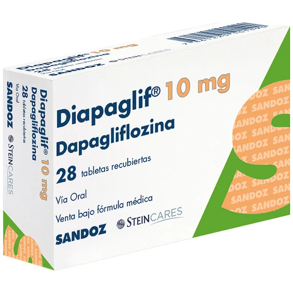 Diapaglif Dapagliflozina 10 mg Sandoz Caja x 28 Tabletas