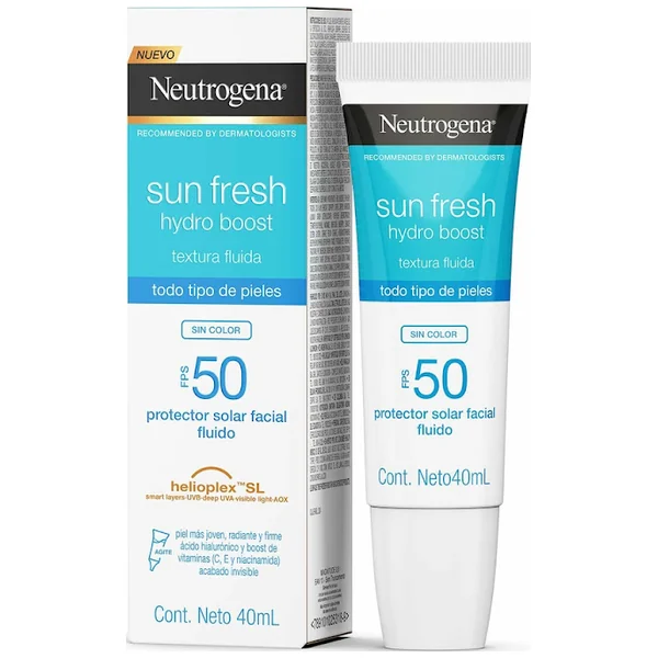 Protector Solar Facial Neutrogena Sun Fresh Fps 50 Hydro Boost Sin Color X 40 Ml