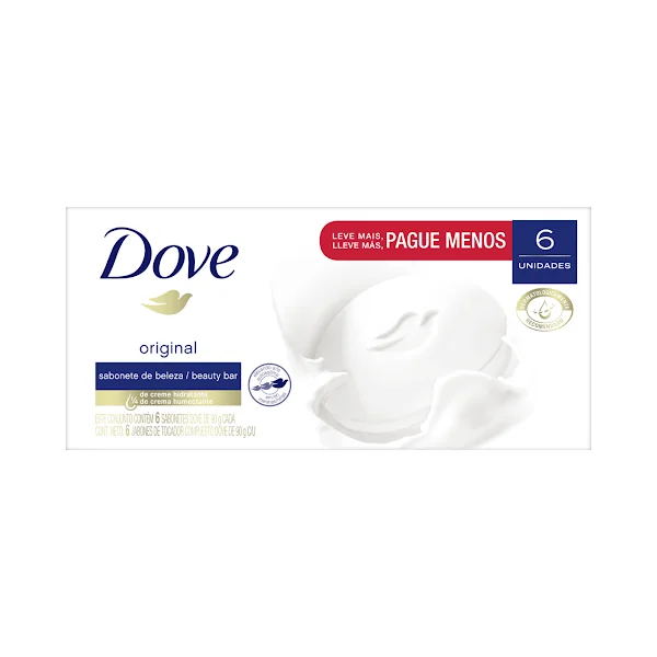6 JAB.DOVE BLANCO 90 GR PG MENOS LL.MAS