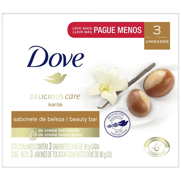 3 JABON DOVE KARITE 90 GR