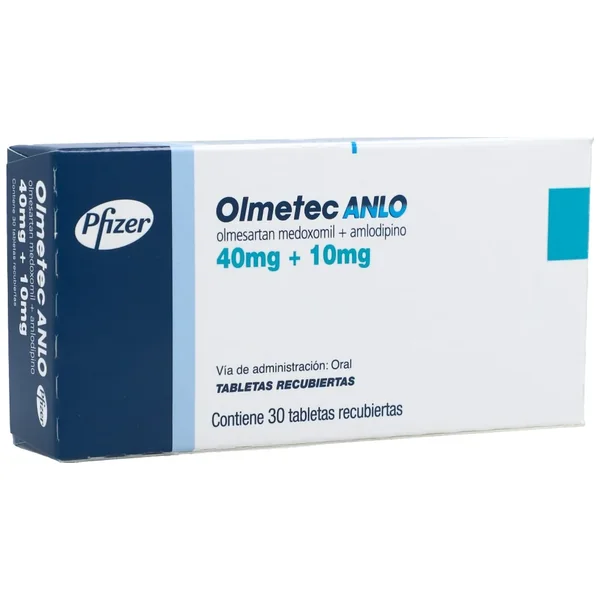 Olmetec Anlo Tabletas Recubiertas 40+10Mg Caja X 30