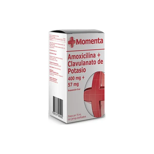 Amoxicilina+clavul.400/57 MG Momenta X 70ML