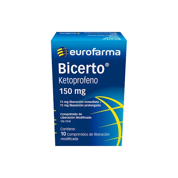Bicerto Ketoprofeno 150 Mg Eurofarma Caja X 10 Tabletas