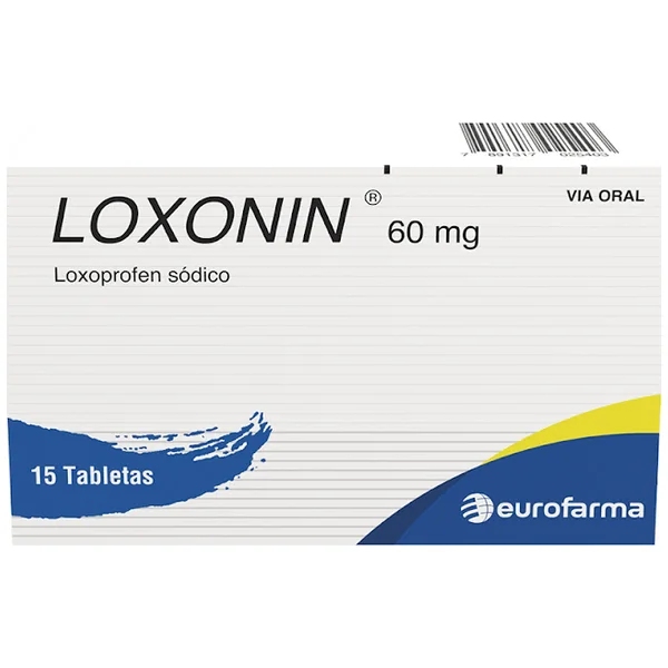 Loxonin Loxoprofeno Sódico 60 Mg Eurofarma Caja X 15 Tabletas