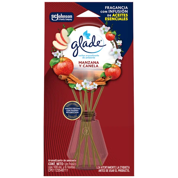AMB. GLADE MANZ CANEL 100ML X 6 VARITAS