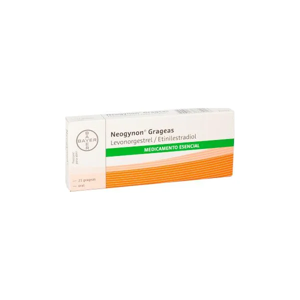 Neogynon Levonorgestrel + Etinilestradiol 0.25Mg/0.05mg Tecnofarma Caja X 21 Grageas