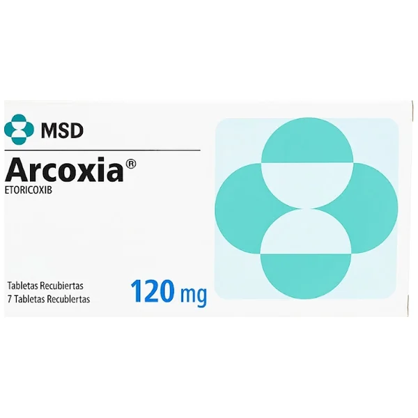 Arcoxia Etoricoxib 120 Mg MSD Caja X 7 Tabletas