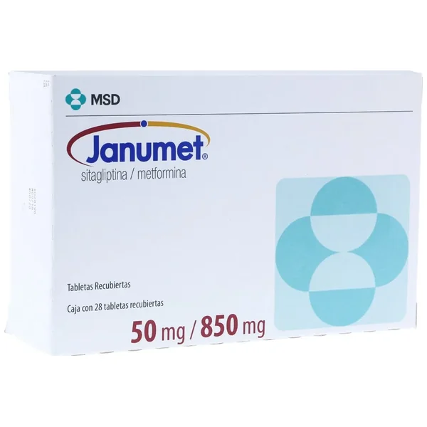 Janumet Tabletas Recubiertas 50Mg+850Mg Caja X 28