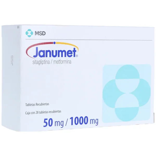 Janumet Tabletas Recubiertas 50Mg+1000Mg Caja X 28