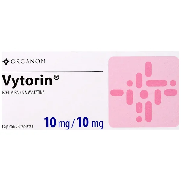 Vytorin Ezetimiba + Simvastatina 10Mg/10mg MSD Caja X 28 Tabletas